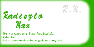 radiszlo max business card